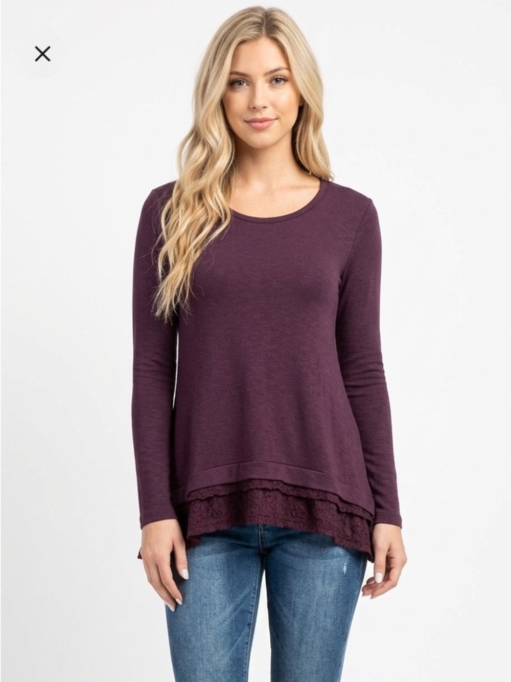 Dolan left coast collection by Anthropologie plum color top size medium